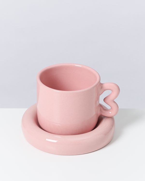 Seia Muttertag Tasse + Untertasse rosa