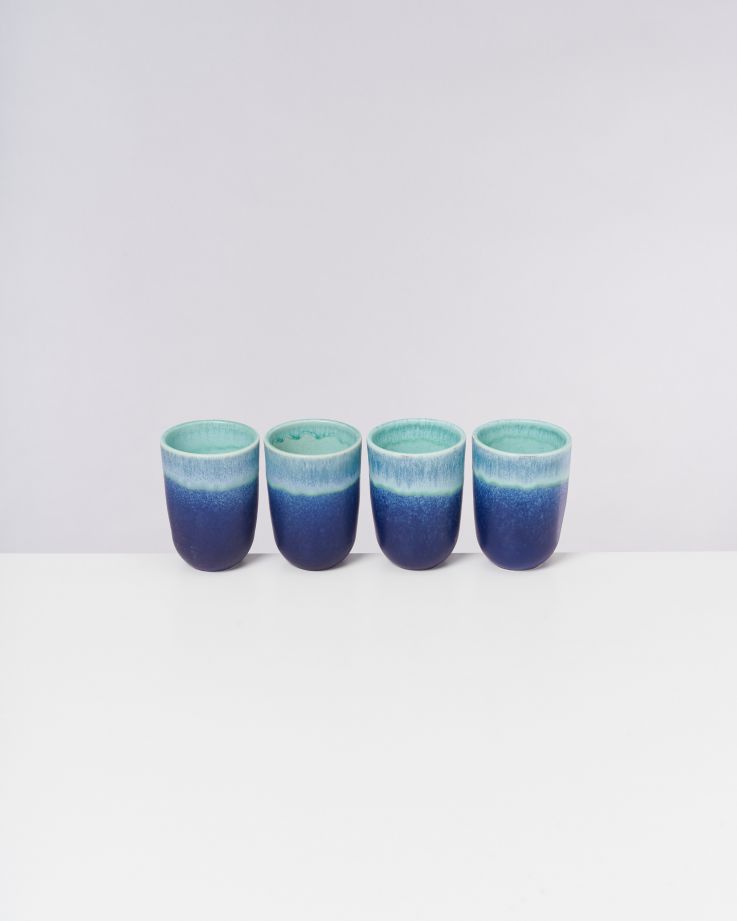 Copa Alto - Set of 4 Cups big turquoise