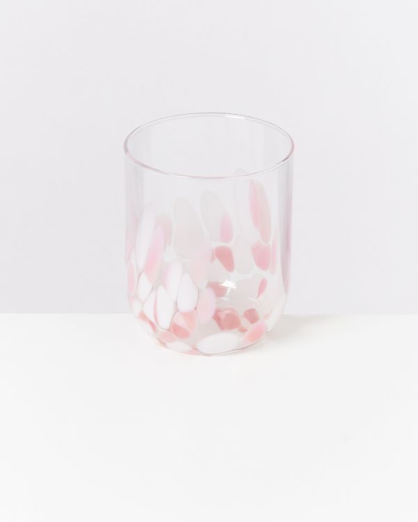 Alegria - Set van 6 glazen groot drops roze 2