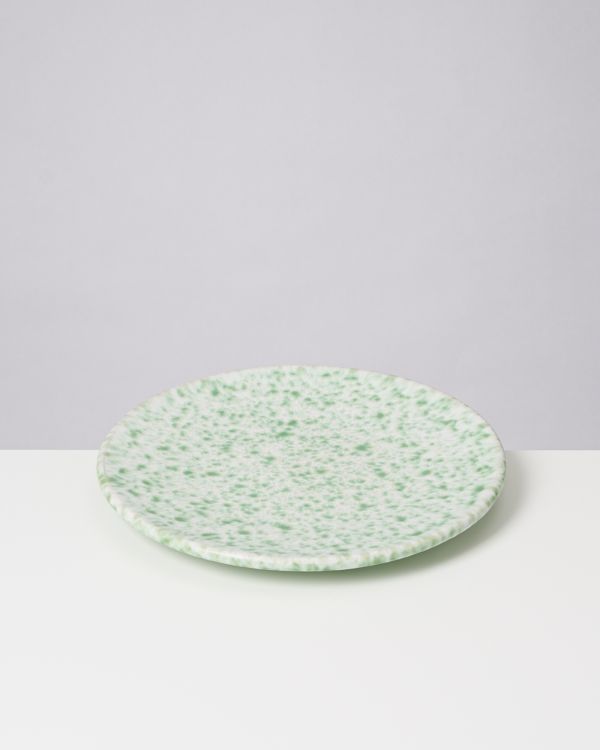 Almada - plate small green speckled 2