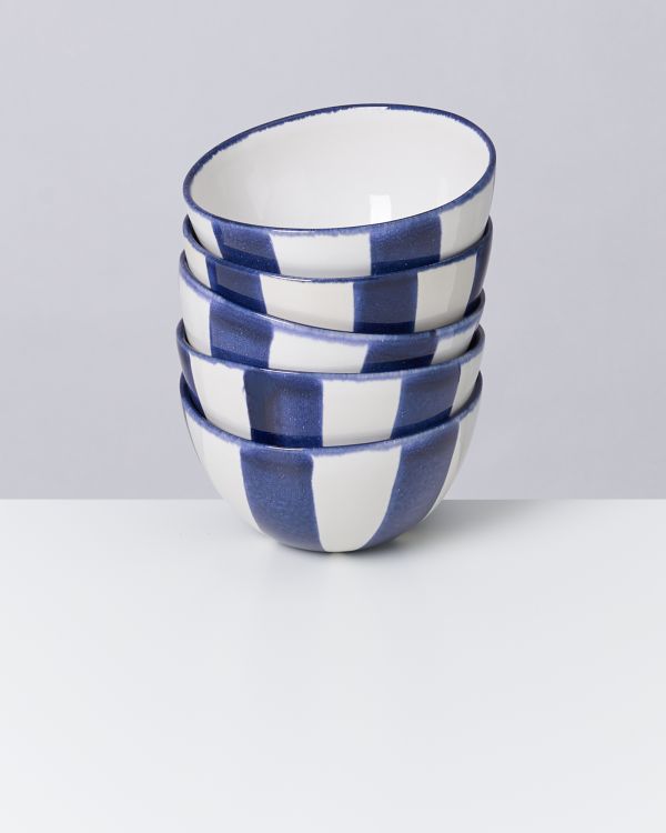 Costeira - Cerealbowl blue white striped 2