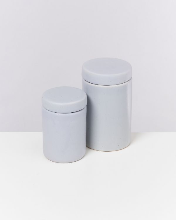Tavira – jar with lid M pastelblue 2