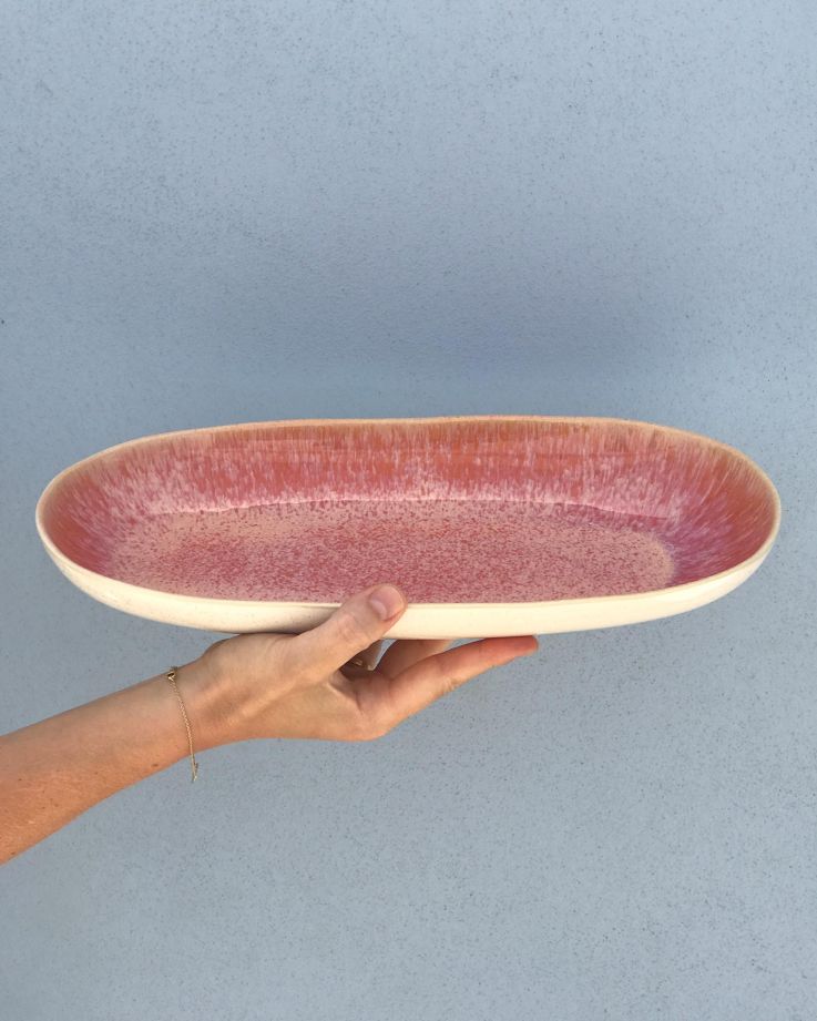 Areia - Serving Platter L pink 2